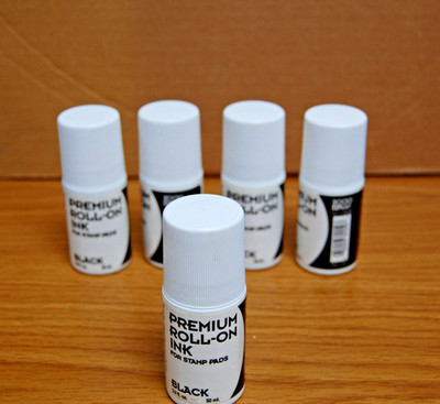 COSCO 2000 PLUS PREMIUM ROLL-ON INK FOR STAMP PADS BLACK 2.0oz.