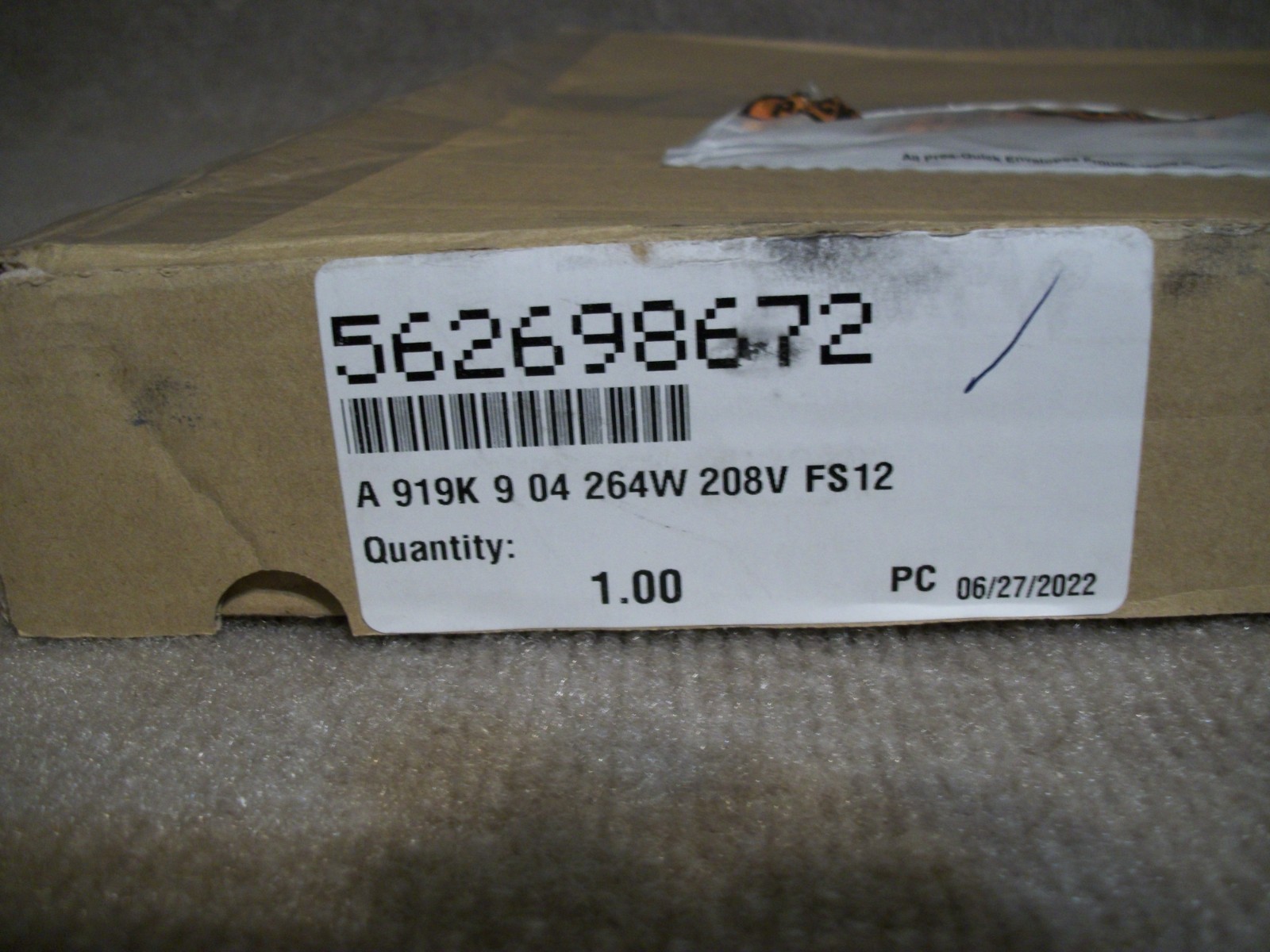 NEW CHROMALOX  HEATING CABLE 562698672  A 919K 9 04 264W 208V FS12