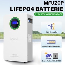 5.12kWh Batteriespeicher 48V PV Solar Stromspeicher Akku 100A LiFePO4 …