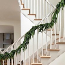 2 Pcs 6 ft Artificial Christmas Cedar Garland Simulation Cedar Pine Needles
