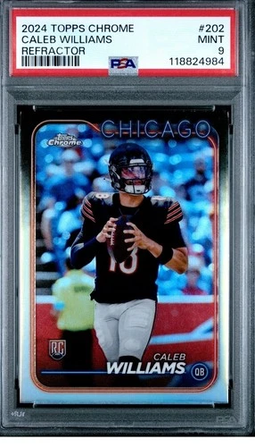 2024 TOPPS CHROME REFRACTOR #202 CALEB WILLIAMS PSA 9