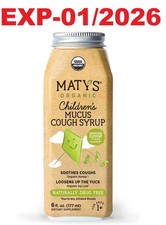 Maty's Organic Children's Mucus Cough Syrup Made 6 Fl Oz SEE PIC 4 DATE
