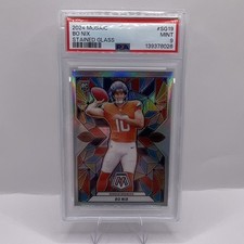 Panini 2024 Mosaic Stained Glass Bo Nix SG-19 Rookie Broncos PSA 9 Football