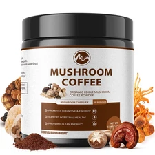 Organic Mushroom Coffee Instant Mushroom Coffee Powder Brain & Immune Boost
