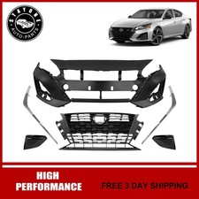For 2023 2024 Nissan Altima Sr New Front Bumper Kit With Fog Covers Chrome Trims