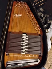 Vintage AUTO HARP CHORDHARP  Autoharp Sunburst With Carry Case L3