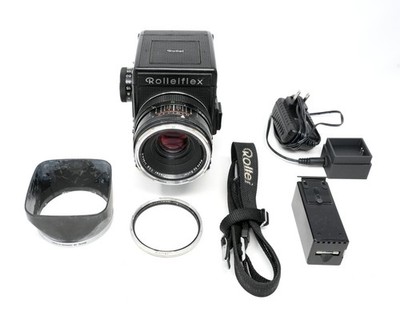 Rolleiflex 6002 6x6 Camera w/ Rollei-HFT Planar 80mm f2.8 Lens, Charger, Battery
