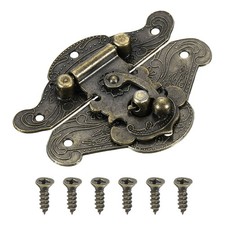 uxcell Hasp Clasp Latch Lock, 82 x 65mm Decorative Retro Toggle 82 x