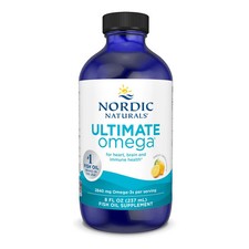 Nordic Naturals Ultimate Omega Liquid - Lemon Omega 3 Fish Oil 8 Oz