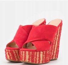 Guess FL6TEISUE01 Sandalen Keilabsatz Wedge Sandals Red Rot 35
