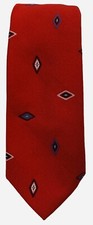 VINTAGE BOTANY MEN'S RED NECK TIE SILK POLYESTER MADE IN USA 3.25 BY 55" LONG