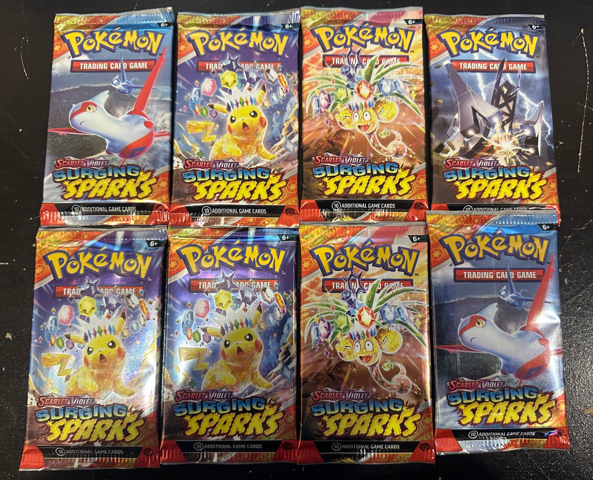 Pokmon TCG Surging Sparks Booster Packs X8 SV08 Factory sealed 8X Pikachu  SIR | eBay