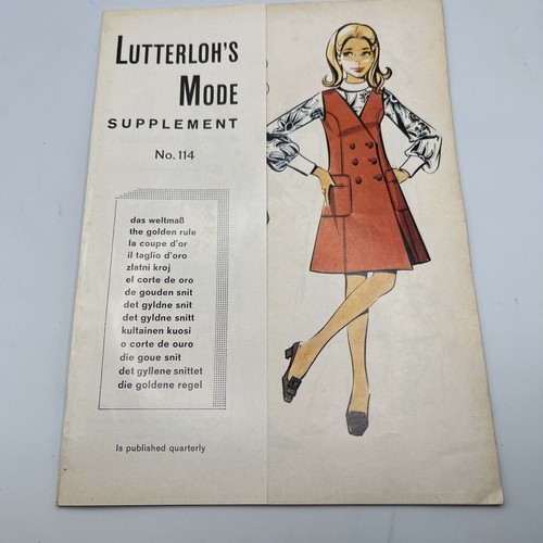 Vintage 1960s LUTTERLOH'S MODE Supplemente No 114 Sewing Pattern