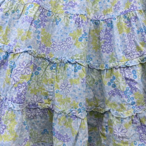 L.L. Bean Tiered Floral Ruffle Skirt Size 8 Spring Summer Multi Colored - Picture 2 of 7