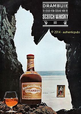 REKLAME DRAMBUIE SCOTCH WHISKY PRINCE CHARLES EDWARDS LIKÖR VON 1962 AD PUB