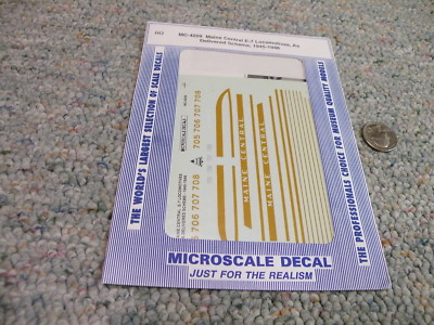 Microscale decals HO MC-4209 Maine Central E-7 locos as delivered 1945+     F122