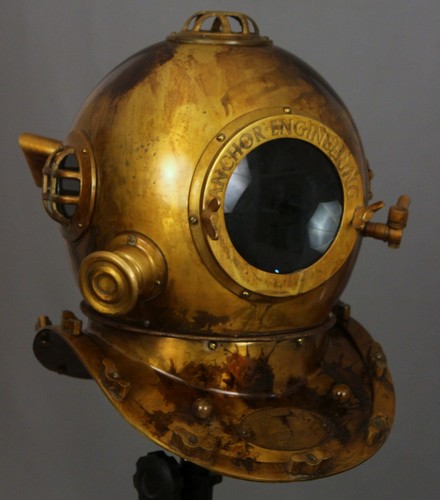 Diving Helmet US Navy Mark V Deep Sea Marine Divers Helmet Antique Scuba SEA - Picture 4 of 5