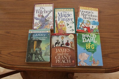 6 Roald Dahl Chapter Books Lot Child BFG James Danny Witches Finger George
