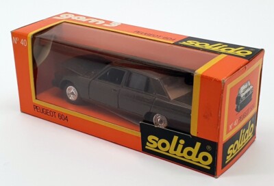 Solido Ancien 1/43 - GAM 3 #40 Peugeot 604 - Ouvrants Fonctionnels - Bon état Avec Boîte