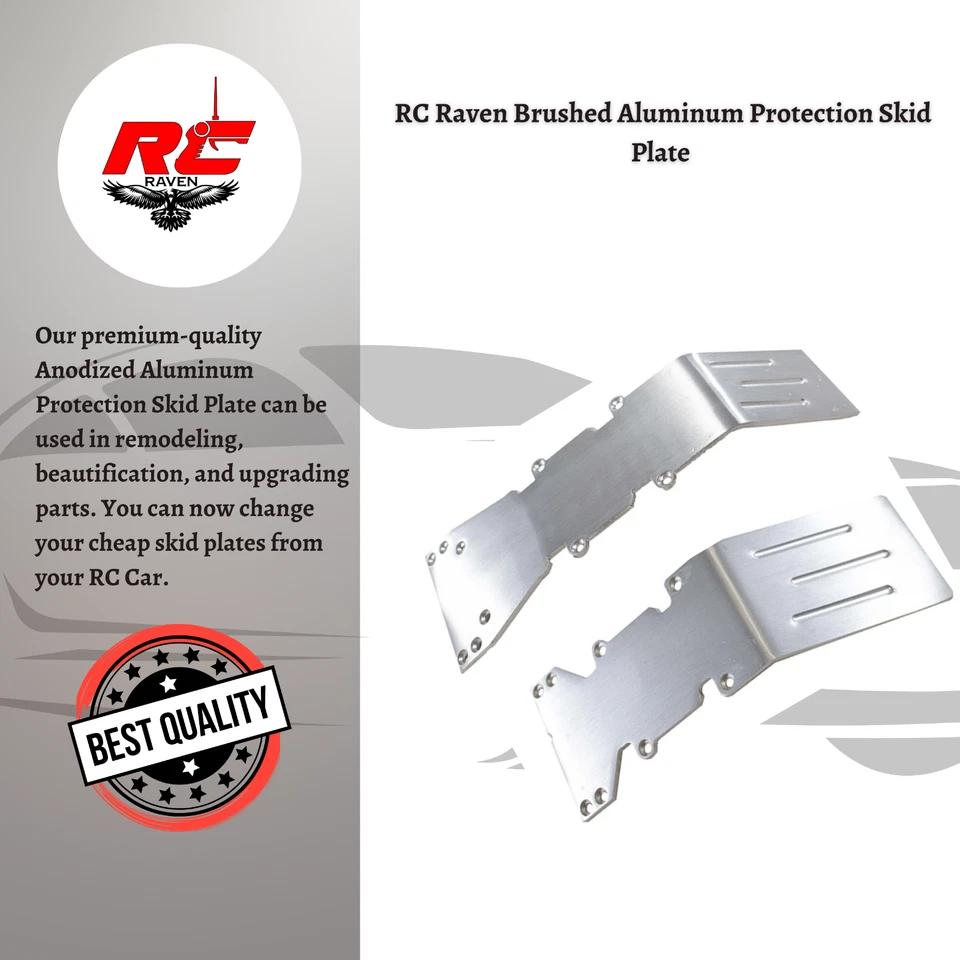 T-Maxx, E-Maxx Brushed Finished Aluminum skid plate set NEW Front and Rear - Image 4 of 4