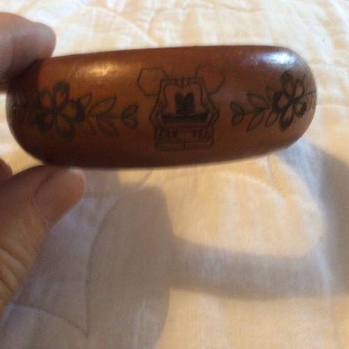 Vintage Disney Holz graviert Mickey hawaiianischer Armreif Armband