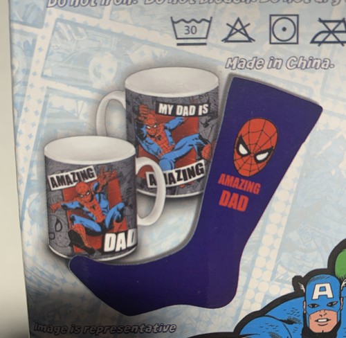 Dads Marvel Comics “Spider-Man” Mug & Sock Gift Set - Fathers Day, Birthday - Picture 9 of 9