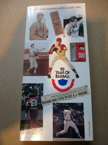 1990 CLEVELAND INDIANS Media Guide VG+