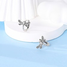 Pendient De Plata De Ley 925 Con Hojas Brillant Para Mujer, Aret