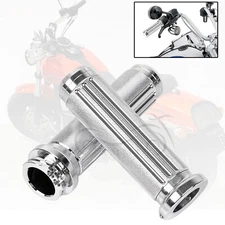 1" Handlebar Hand Grips For Harley Road Glide Forty Eight Fat Boy V-Rod Chrome