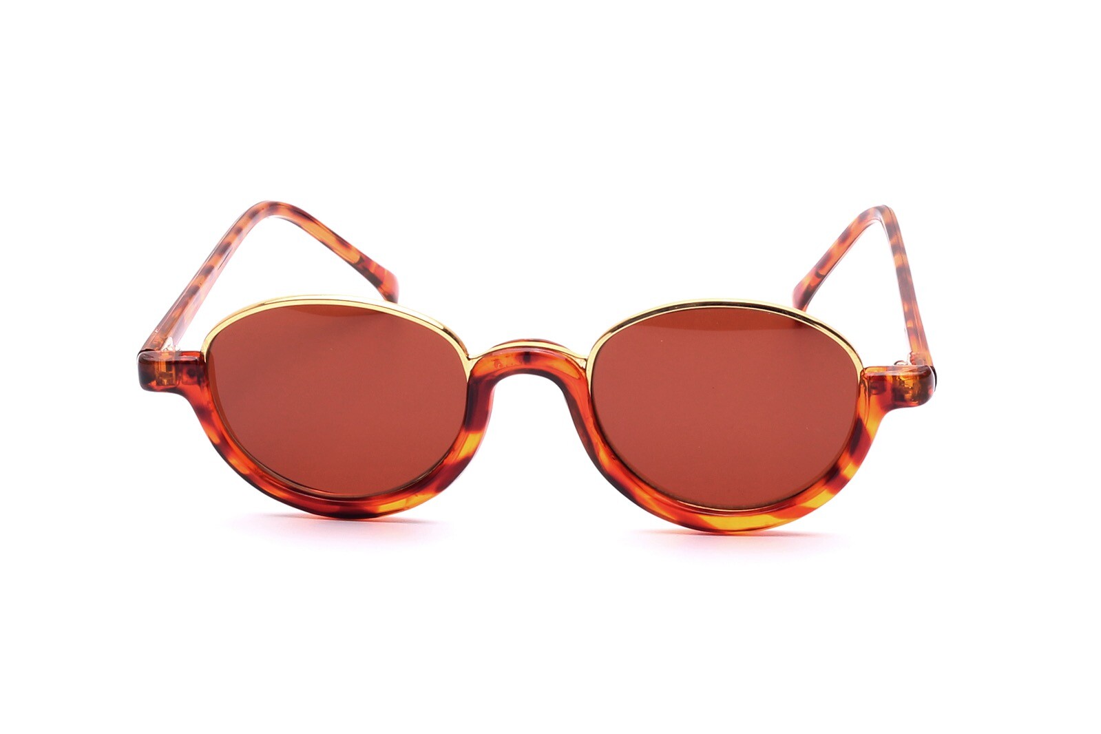 Sonnenbrille Metall Gold Braun 80er Jahre Винтажный стиль Damen Herren