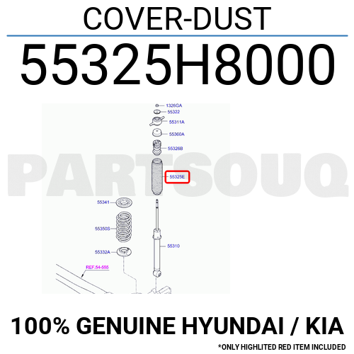 55325H8000 Genuine Hyundai / KIA COVER-DUST | eBay