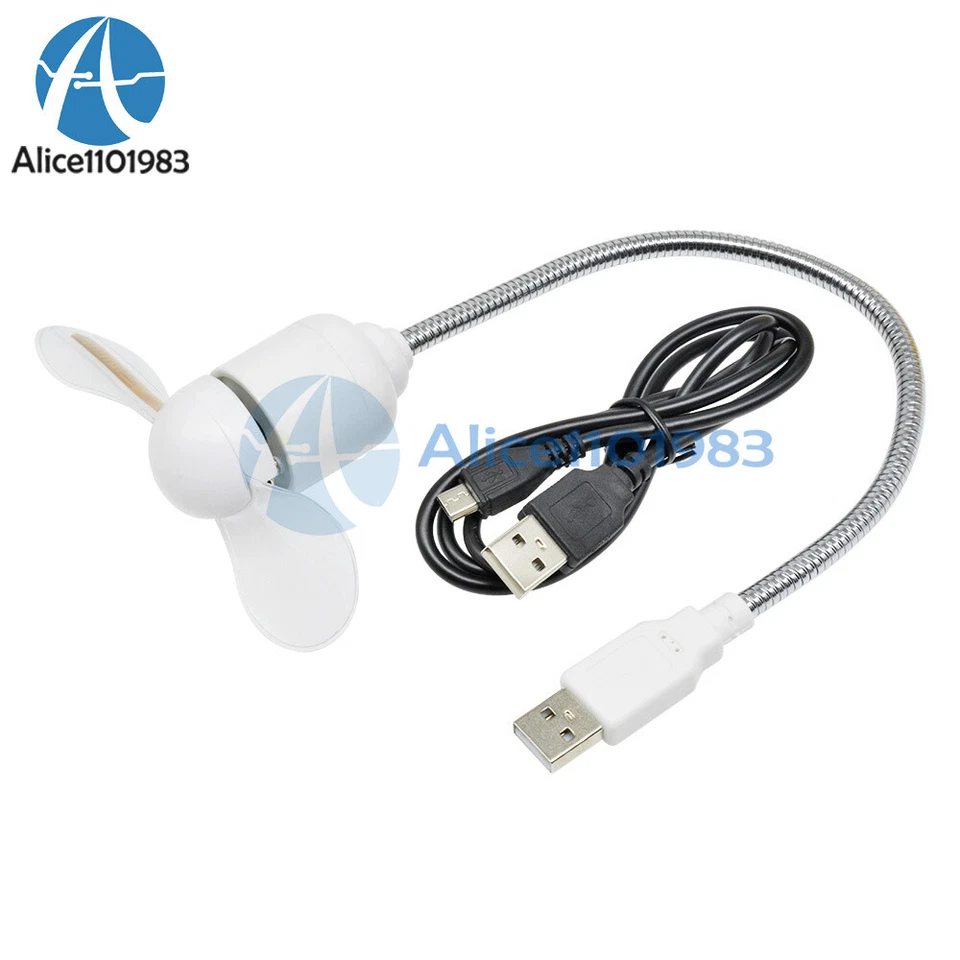 LED Fan Mini USB Powered Cooling Flashing Real Time Display Function - Image 3 of 4