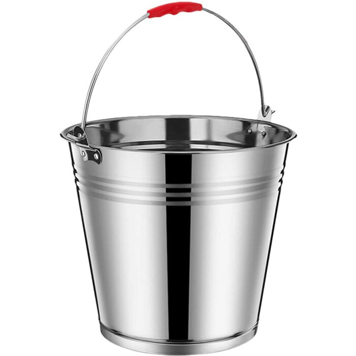 Secchiello Portaghiaccio Per Vino E Champagne | Acciaio Inossidabile, Maniglie, Diametro 22cm, Altezza 21cm, Colore Oro