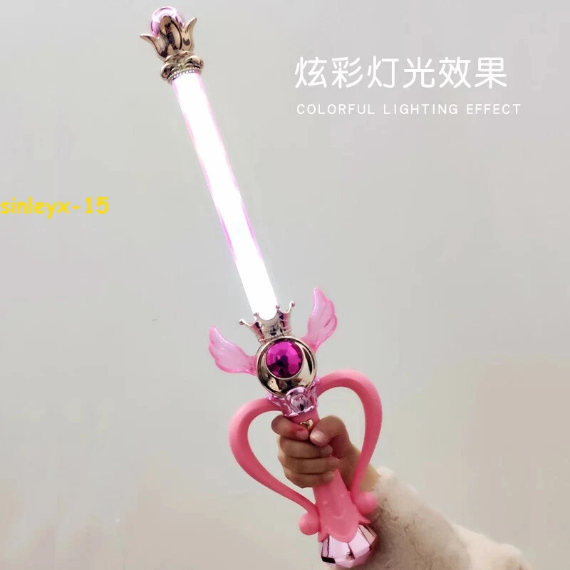 Dije varita Sailor Moon Henshin palo réplica Kaleido mira lunar niña juguete de anime Foto 2 de 4