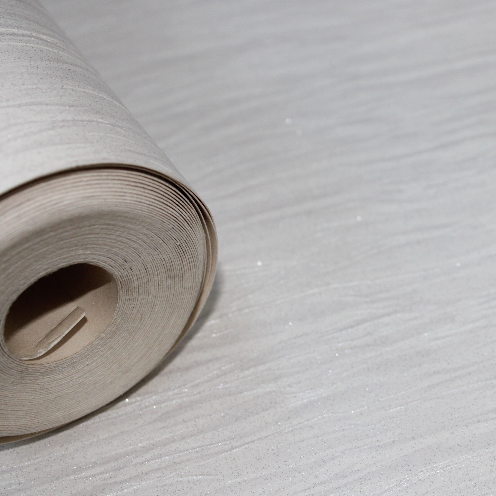 White Thea Textured Wallpaper Plain Glitter Shimmer Effect Heavy Weight