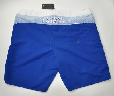 Armani Exchange AX Swim Trunks Men's Size 2XL Boxers Blue White