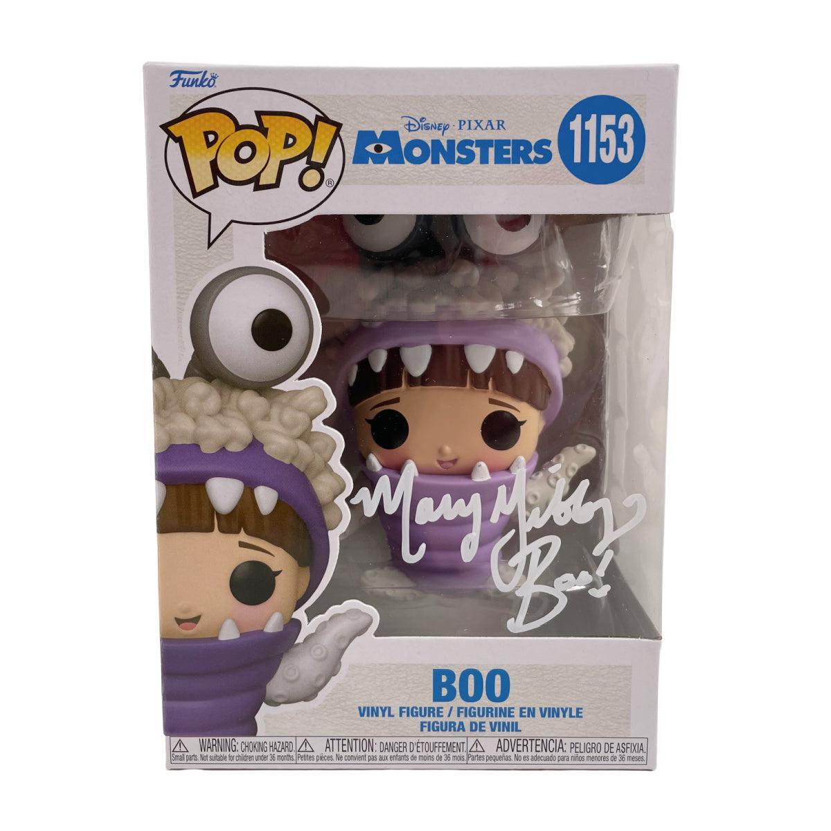Mary Gibbs Firmado Funko POP Disney Pixar Monsters 1153 Boo Autografiado JSA Certificado de Autenticidad