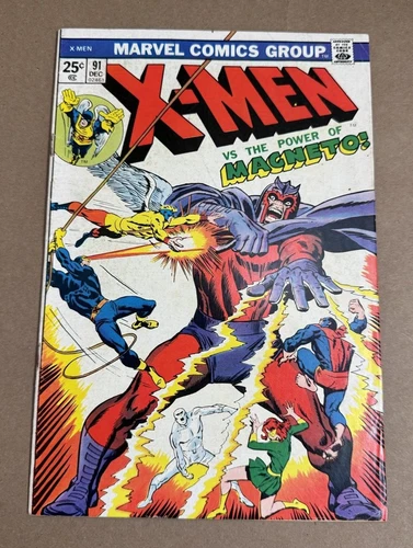X Men 91 1974 Vintage Marvel Comic Magneto! Buscema Ditko