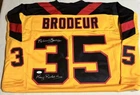 Richard Brodeur auto Autographed Custom Hockey Jersey JSA size XL
