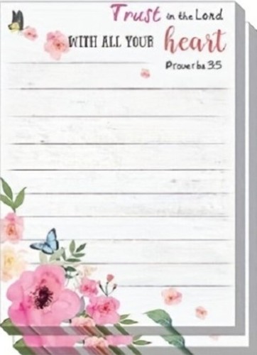 Bible Verse Flower Butterfly Paper Notes 30 Sheets 10cm x 14cm - Picture 4 of 5