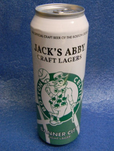 NEW 19.2oz JACK'S ABBY BOSTON CELTICS BASKETBALL BANNER CITY BEER CAN SHAMROCK