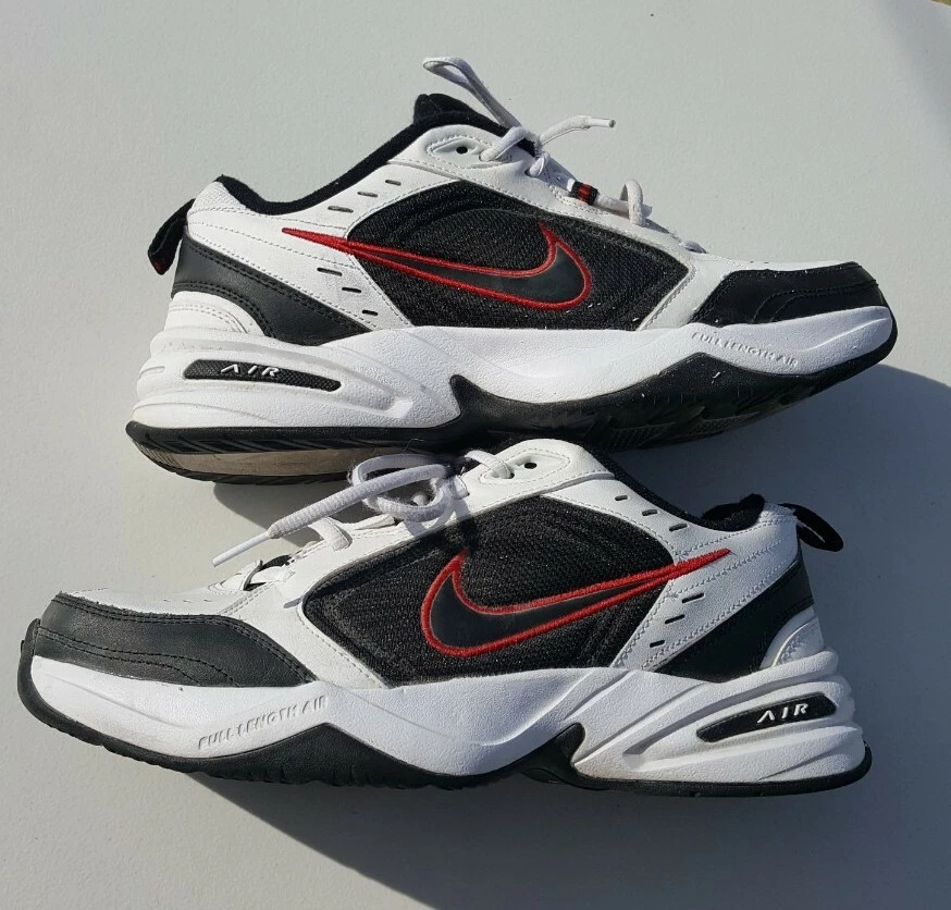 Nike air monarch top black red white