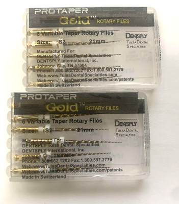 2 x Dentsply ProTaper Gold Files Assorted S2 21mm