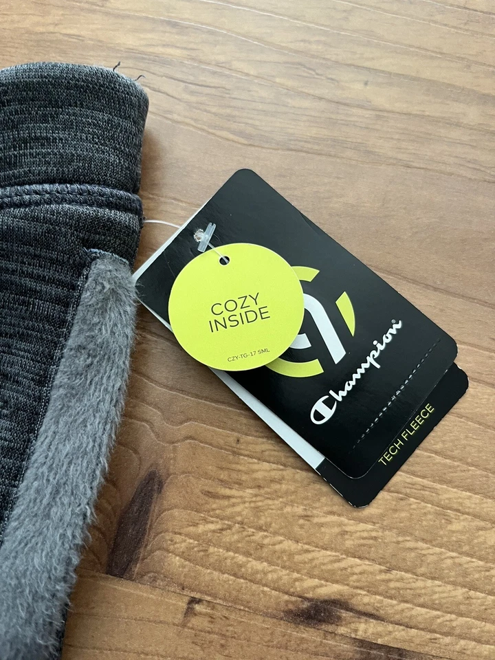 NWT Girls CHAMPION Duo Dry Warm Tech Fleece Pants Dark Heather Gray Cozy Inside! - Image 4 of 4