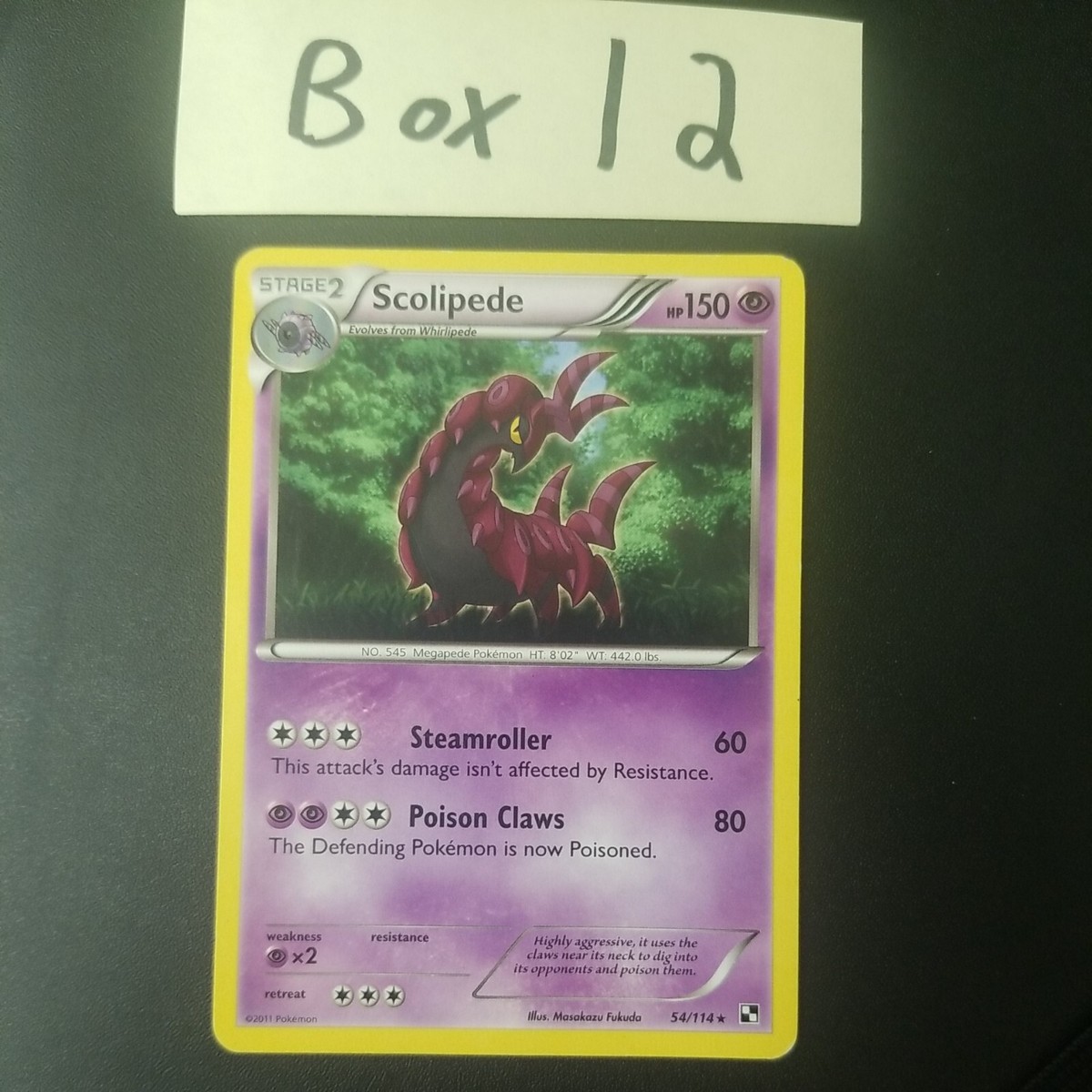 scolipede pokemon card price 2025 Pokemon Black Bolt 134/086 Scolipede Full Art IR main image 0