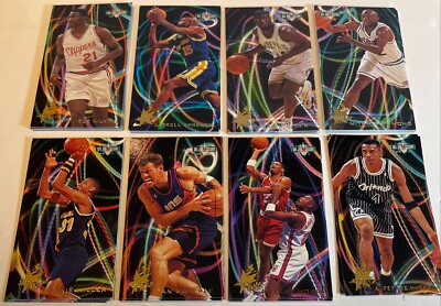 1994-95 Fleer NBA Jam Session Flashing Star Complete 8 Card Set, Penny,Sprewell