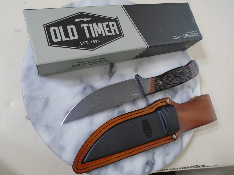Cuchillo Bowie de hoja fija Old Timer Frontier Full Tang Delrin 1209456 9,75" OA nuevo Foto 2 de 4