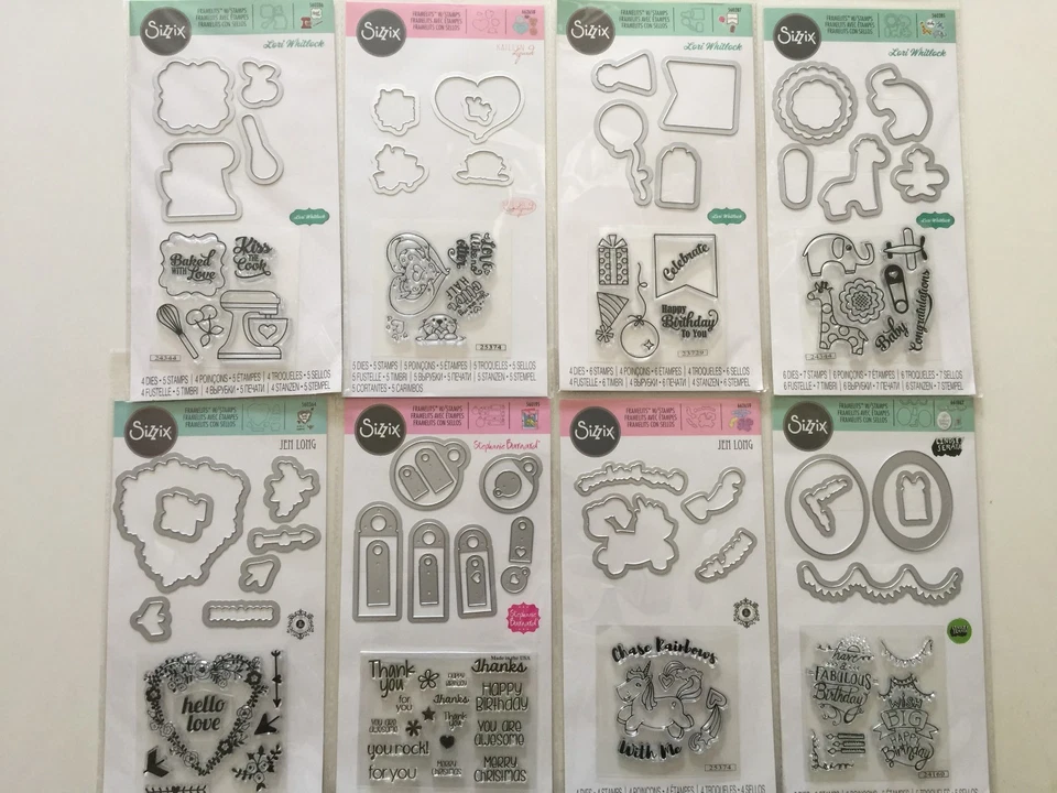 Sizzix Framelits Stamp & Die Set Pick 1 of 9 Stamps & Dies New - Image 2 of 3