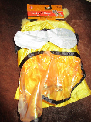 Halloween Pet Spooky Village Halloween Bumble Bee Dog Dress Up Size S Small