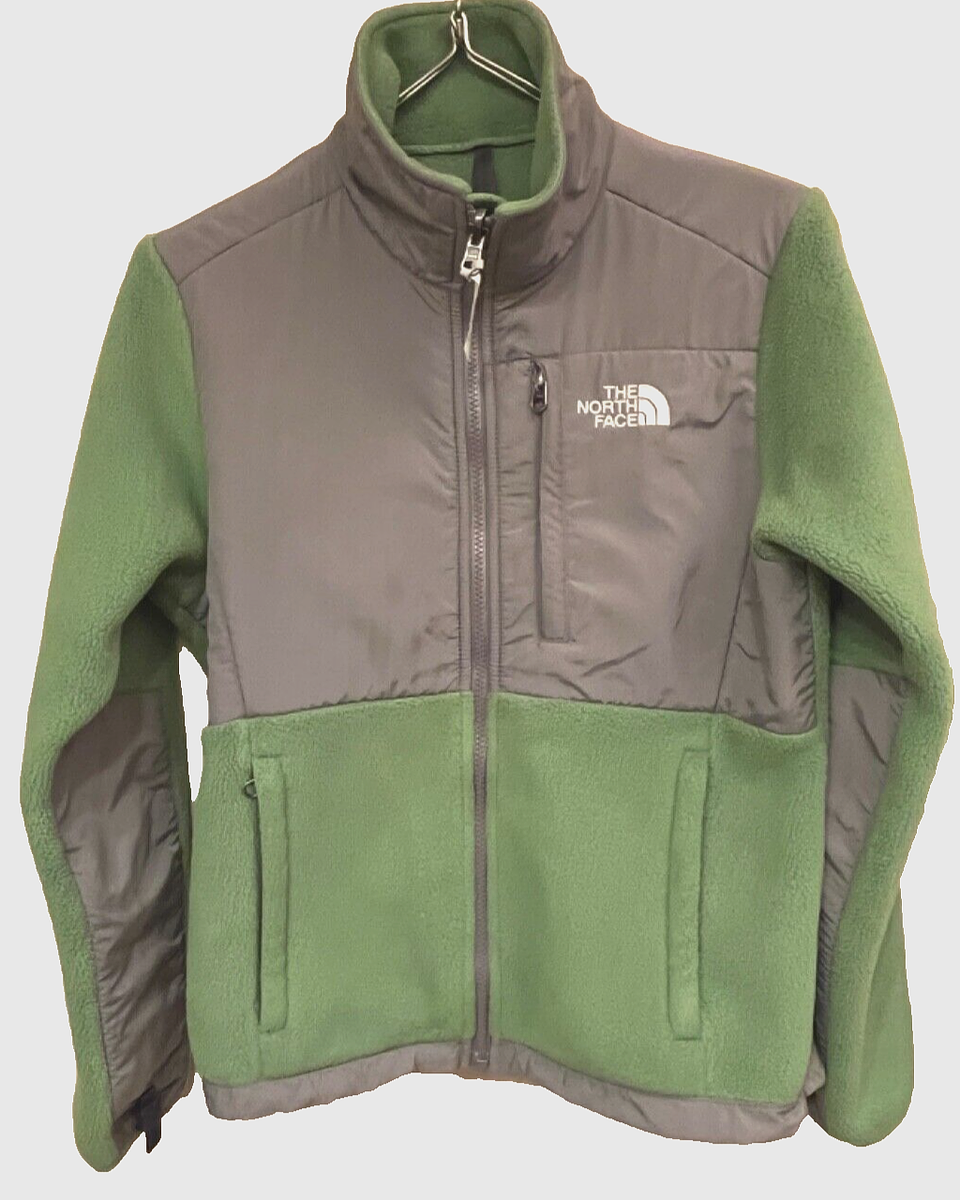 ぽんた新品 The North Face POLARTEC Denali The North Face Denali Polartec Fleece Green/Gray Jacket Full Zip